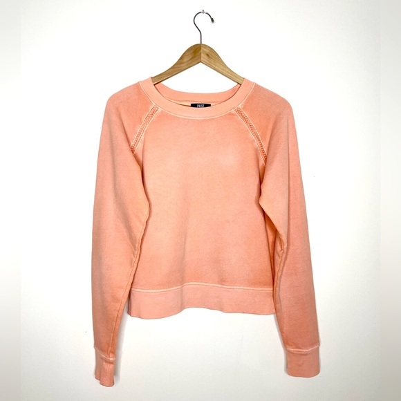 PAIGE peach crew neck sweatshirt top S - Picture 1 of 6